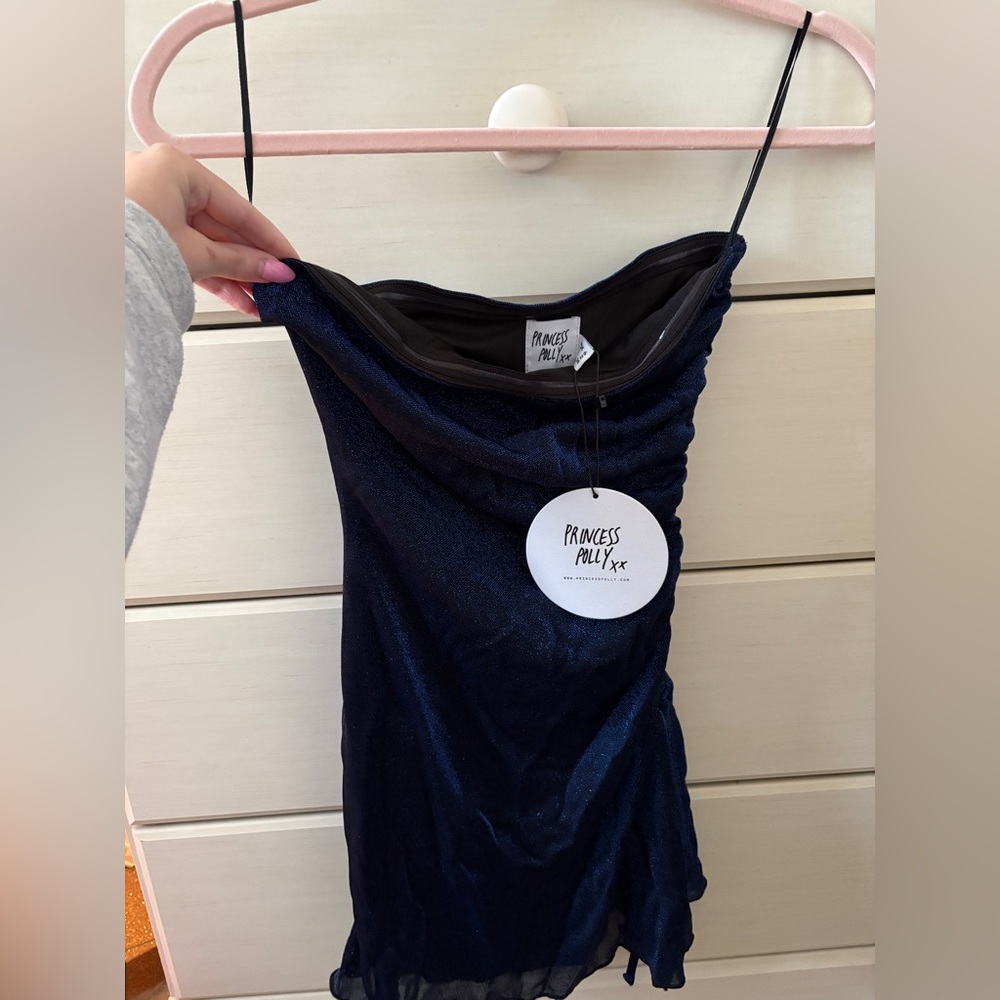 Princess Polly Navy Strapless Dress